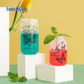 BestSub Wholesale 13oz Cold Borosilicate Can Shaped Beer Glass Magic Mug Bamboo Lid Color Change