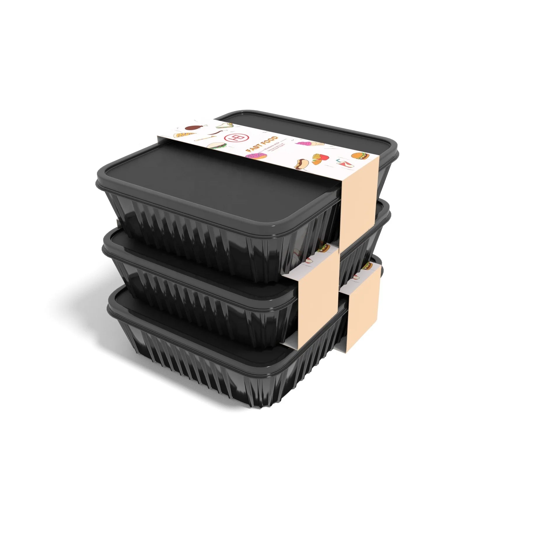 Customized Printed Greaseproof Paper Cardboard Food Packaging Sleeves with Matt Lamination for Supermarket Use