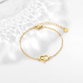 Cheap and Fashionable Heart-shaped Rose Stainless Steel Bracelet Women's Hollowed Out Flower Jewelry Wholesale