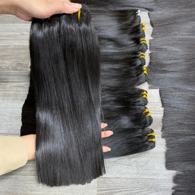 Hot Selling Unprocessed Virgin Natural Silky Bone Straight Human Hair ExtensionsDouble Drawn Hair Bundles Vietnamese Raw Hair