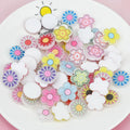 Resin Flower Flat Back Resin Charms Cabochons for Slime Handmade DIY Mobile Phone Kids Hair Craft Decor