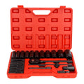 Customizable 23pcs Long 1/2" Dr Deep Impact Phosphate Hex Socket Set Pneumatic Wind Cannon Tool Accessory Set