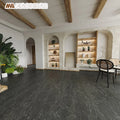100% UV Coating Commercial Virgin Material Black Marble Grain Vinyl Tile 12 Mil Wear Layer PVC Indoor SPC Flooring