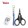 Wholesale Rust Proof Fishing Cutter Braided Line Scissors Fishing Line Cutter Scissors with Blue Lanyard