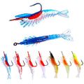 Shrimp Baits Soft Simulation Prawn Lure 6CM 3G Artificial Trout Bait with Single Hook Sea Fishing Tools 5PCS/BAG