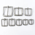MeeTee YK087 16-39mm DIY Belt Buckle Accessories Fashion Metal Matte Belt Buckle Stainless Steel Leather Belt Pin Buckles