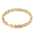 KALEN 200mm Casual Gold/Silver Color Stainless Steel Intertwined Links Bracelet