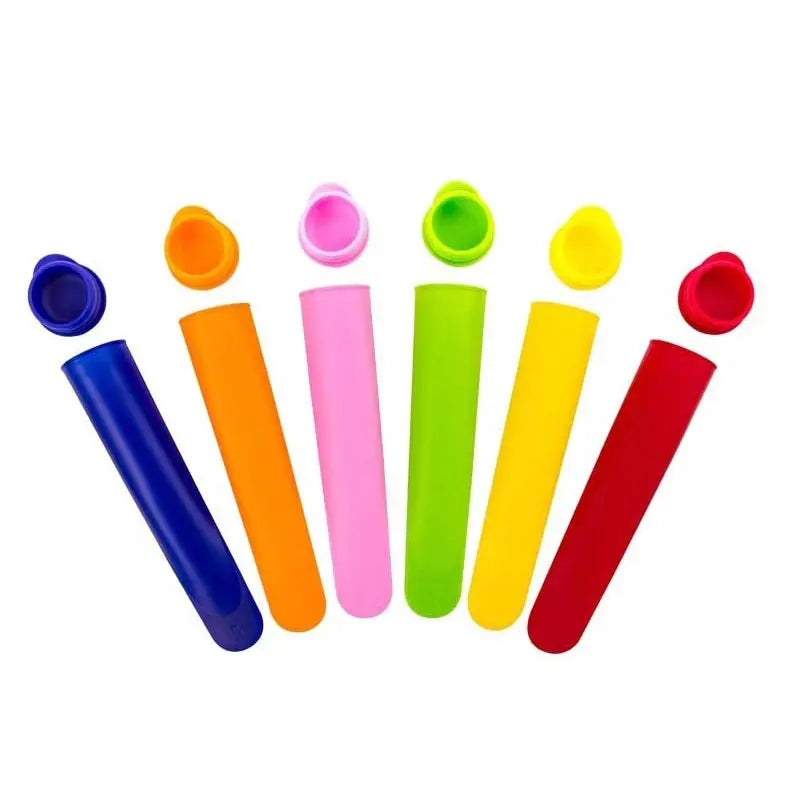 Summer DIY Ice Cream Makers Colorful Reusable Squeezable  Lollipop Ice Cube Mould Kitchen Tool Popsicle Maker Ice Pop Mold