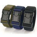 New Arrival 1.5inch Men's Elastic Utility Belt Stretch Nylon Tactical Belt with Heavy Duty Seatbelt Buckle