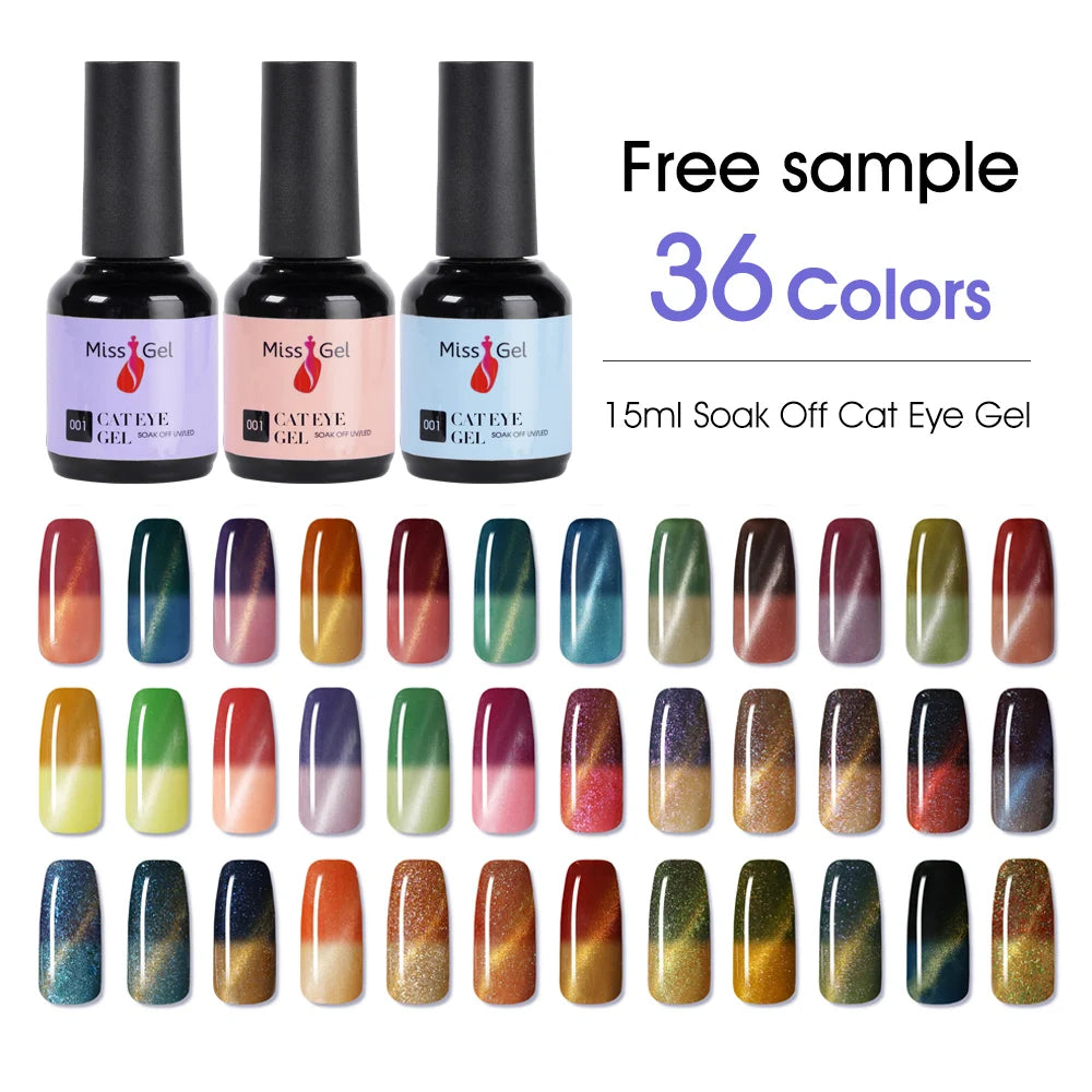 Missgel Wholesale Vendor Mood Change Cateye Gel Polish Custom Private Label Bulk Organizer Salon Nail Supplies for Professionals