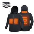 Casual Standard Collar New Design Windproof Waterproof Zipper Warm Hooded 5V USB Heated Jacket