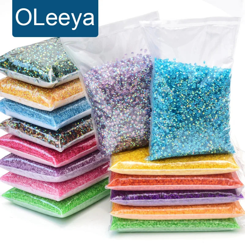 OLeeya Wholesale Transparent AB Bling Rhinestone Resin Flat Back Non Hotfix Rhinestones With Clear Bottom for DIY Accessories