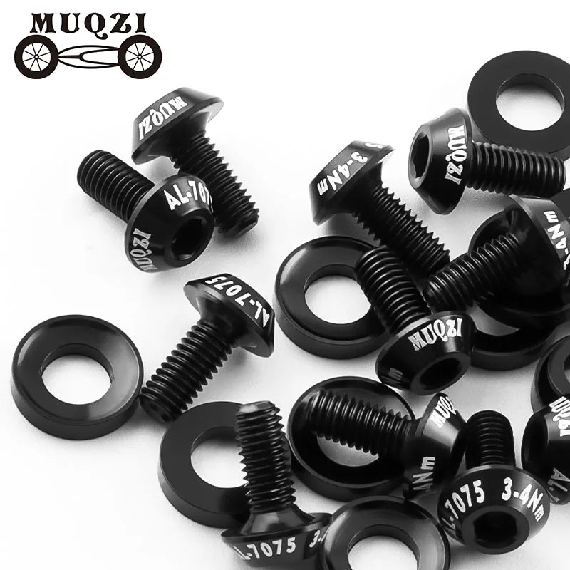 MUQZI Folding Bike Brake Shoes Screws Aluminum Alloy M5 C Brake Clamps Fixed Screw