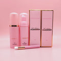 Custom pink Lash Shampoo Gentle Natural Cleanser Bottle Brush logo With Boxes Lash Extensions Vegan Black Lash Shampoo Kit