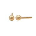Carat Gold Supplier Solid 9k 14k 18k Gold Earring Post Real Gold Screw Ball Earring Back Jewelry Finding