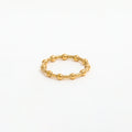 High End 18K Plain Gold Lucky Beads Rings Stainless Steel Trendy Simple Gold Plated Jewelry