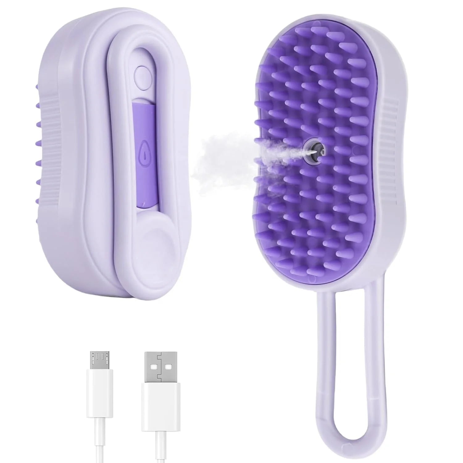 Rechargeable Cat Brush for Shedding Massage Cleaning Spray Comb Hair Removal Brush Electric Pet Cat Steam Brushes