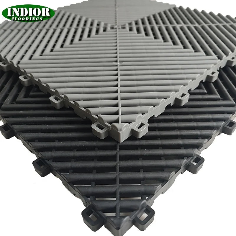High Duty 40cm X 40cm 18mm Thick Modern Eco-Friendly Outdoor PP Garage Floor Tiles Anti-Slip Interlocking Wear Resistant Indoor