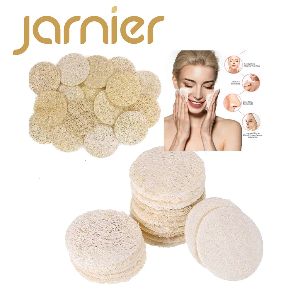 2.36 Inches Natural Shower  Bath Loofah Complexion Facial Loofah Pads Exfoliating Skin Scrub Sponge for Face and Body Bath Usage