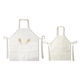 Heat Transfer Printed Linen-cotton Kitchen Cooking Adult Apron Blank Sublimation Children's Apron with Pockets