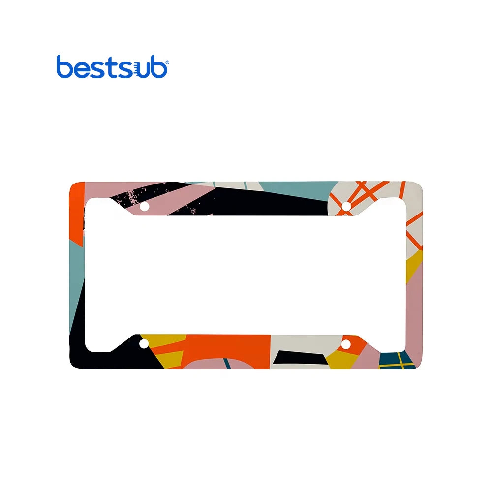 BestSub Wholesale Sublimation Blanks American License Plate Frame 12.25"x6.5" Durable Metal Material