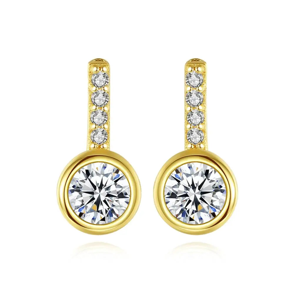 CZCITY New Arrival Latest Fashion 925 Sterling Silver Earrings for Women Cubic Zircon Jewelry Earrings Wholesale