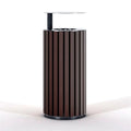 Custom Painted Outdoor School Composite Wood Garbage Receptacle Trash Can Outside Garden Street Recycle Waste Bin Public Dustbin