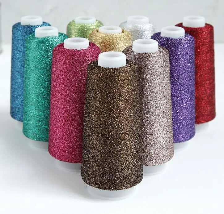 50g 1400m High Tenacity Flame Retardant Weaving Dyed Lurex Fabric Metallic Knitting Yarn