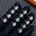 New Arrivals Adjustable Jewelry Crystals Healing Gemstone Natur Fire Opal Crystal Rings for Gift