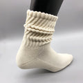 Japanese Loose Luokou High Tube Thickened Half Terry Pile Socks Casual Cotton Yarn Slouch Socks with logo