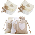 10x14cm Multi-color Burlap Bags Drawstring Heart Pouch Candy Gift Linen Pockets Valentine Wedding Party Packing Bag Custom Logo