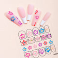 5D Embossed Flowers Nail Stickers for Women PET Material Adhesive Nail Stickers for Acrylic Nail Designs
