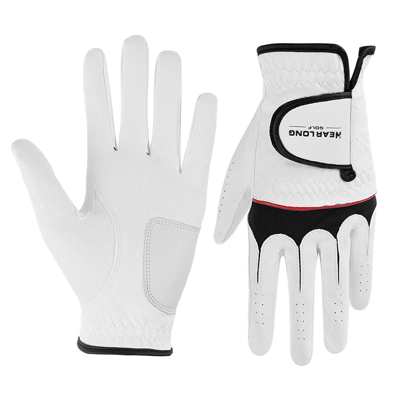 Custom Logo Left-Hand Antisikid Durable Genuine Leather Cabretta Golf Glove Zipper Closure Cycling Outdoor Sports 100pcs