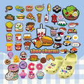 New Designer Cartoon Kawaii Sushi Panda Accessory Rubber Buckle Wholesale Fried Chicken Doughnut Desserts Clogs Shoe Charms