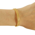 BM Fashion 18K Hollow Open Stainless Steel Bracelets Elegant Bangles for Women