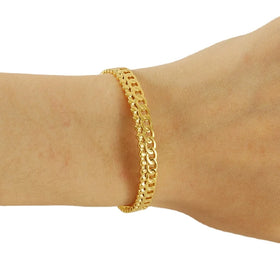 BM Fashion 18K Hollow Open Stainless Steel Bracelets Elegant Bangles for Women