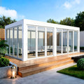 Modern Outdoor Yard Terrace Roof Rainproof Electric Adjustable Motorized Gazebo Bioclimatic Louvered Aluminum Pergola
