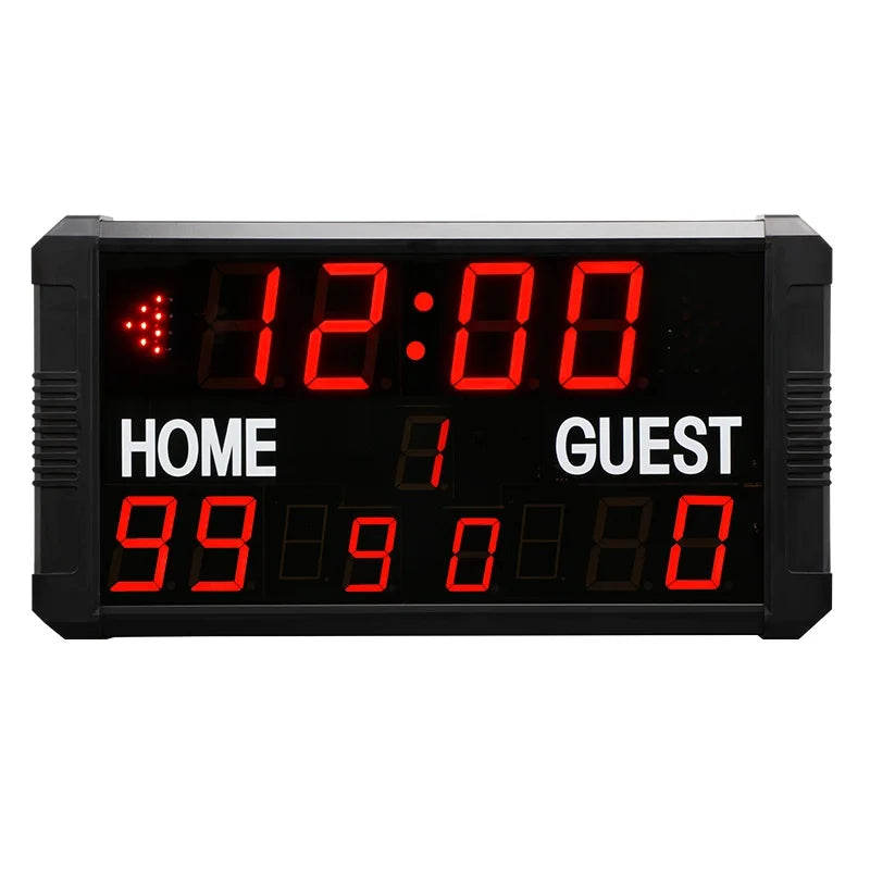 Portable Remote Control 11 Digits LED Display Digital Scoreboard Electronic Indoor Sports Score Board for Basketball Volleyball