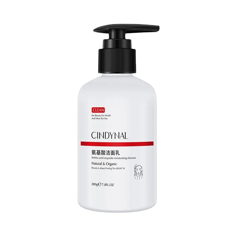 CINDYNAL Wholesale Amino Acid Moisturizing Deep Pore Organic Acne Dry Private Label Milk Face Wash for Oily Skin Facial Cleanser