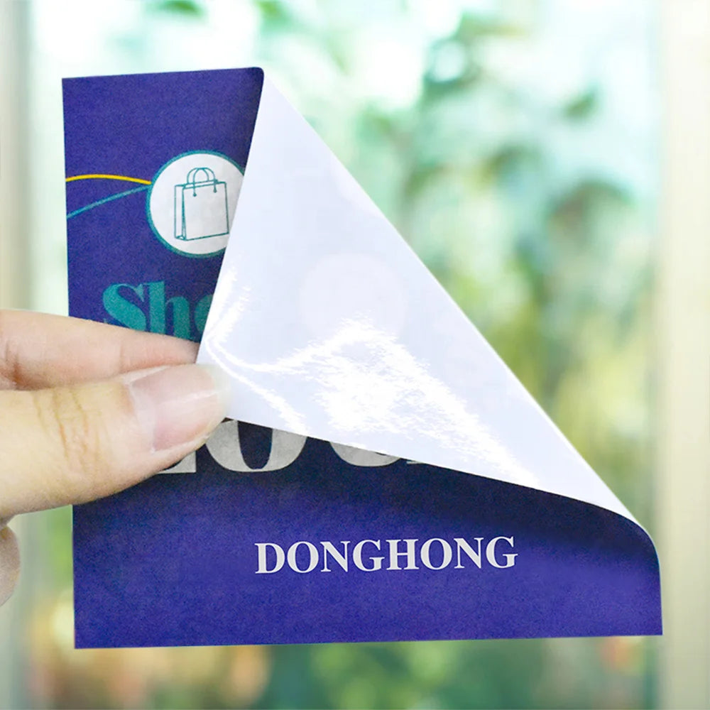 Waterproof Weatherproof Static Cling Sticker Window Decals Vinyl Custom Logo Window Stickers for Business
