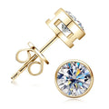 Wholesale 925 Sterling Silver 5mm 0.5ct D Color Round Cut Moissanite Stud Earrings Unique Trendy for Women and Men