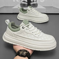 Y Fashion Men's Breathable Lightweight White Shoes Casual Thick Soled Sneakers Trendy Shoes