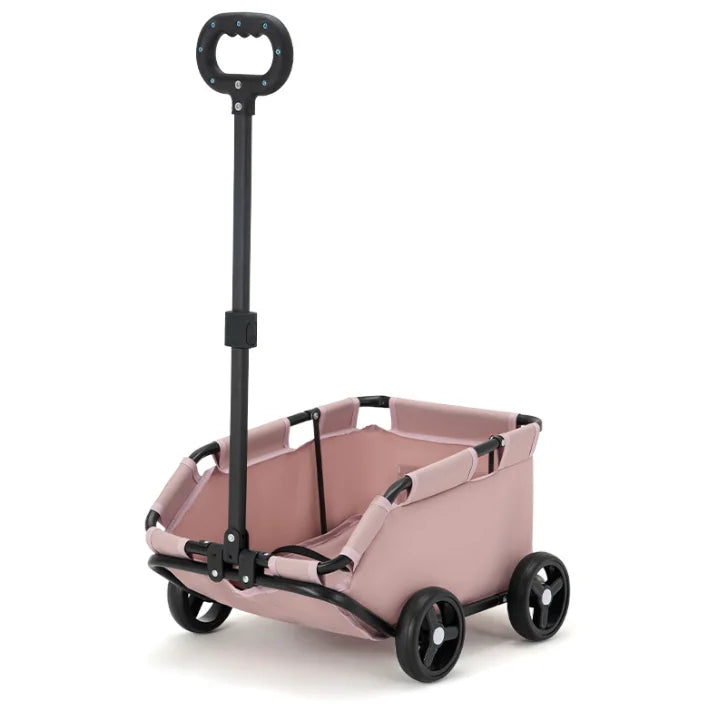 Aluminum Folding Pet Stroller with 4 Wheels Small Pet Carrier for Dogs Cats Fabric Backpack Cage Design for Travel Transport