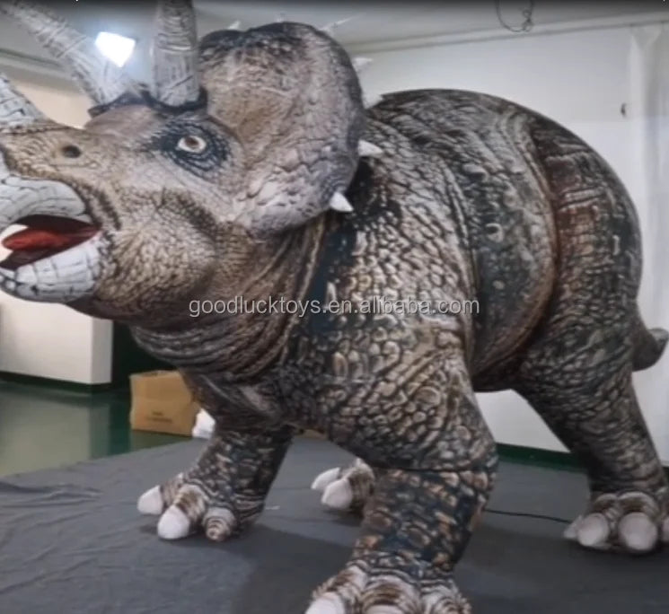 Full Printing Giant Balloon Brontosaurus Life Size Adult Dinosaur Advertising Triceratops Dinosaur Double Needle Stitch 3 Year