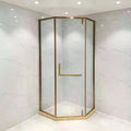 Luxury Diamond Bathroom Tempered Glass Shower Enclosure with Stainless Steel Frame and Hinge Modern Design for Hotel Use