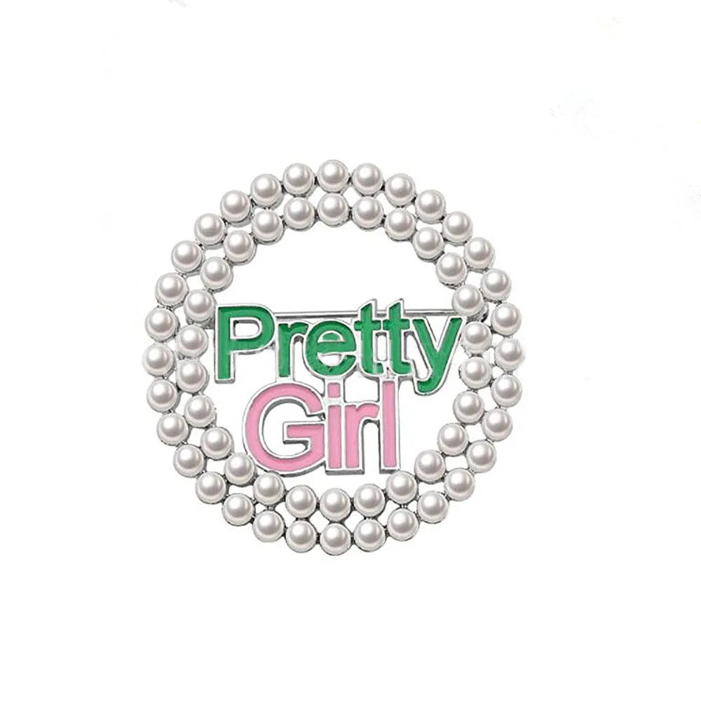 Pretty Girls Imitation Pearl Round Brooches Women's Alloy with Crystal Rhinestone for Weddings Engagements Party Gifts