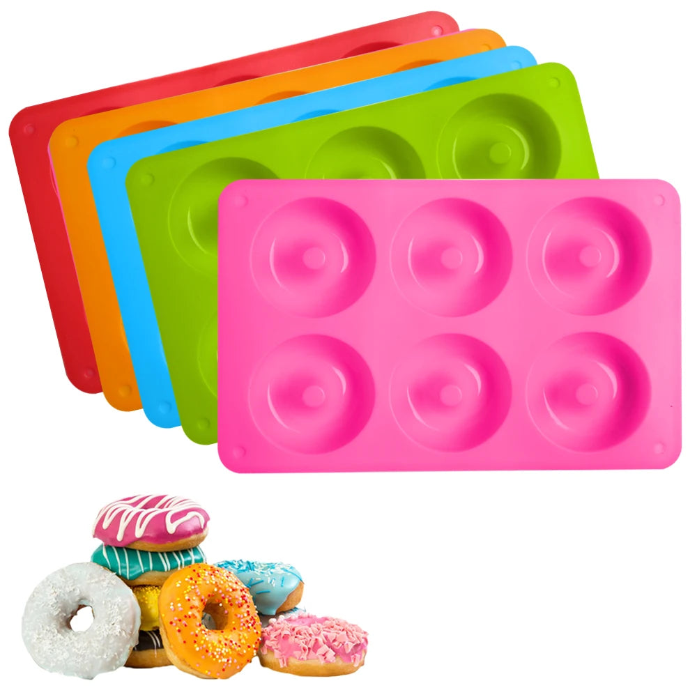 DIY Decoration Tools Donuts Maker Baking Pan Non-Stick Baking Pastry Chocolate Cake Dessert Animal Soap Silicone  Rubber Mold