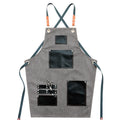 Multi-functional Pocket Apron Restaurant Salon Cafe Server Apron Custom Screen Printed logo