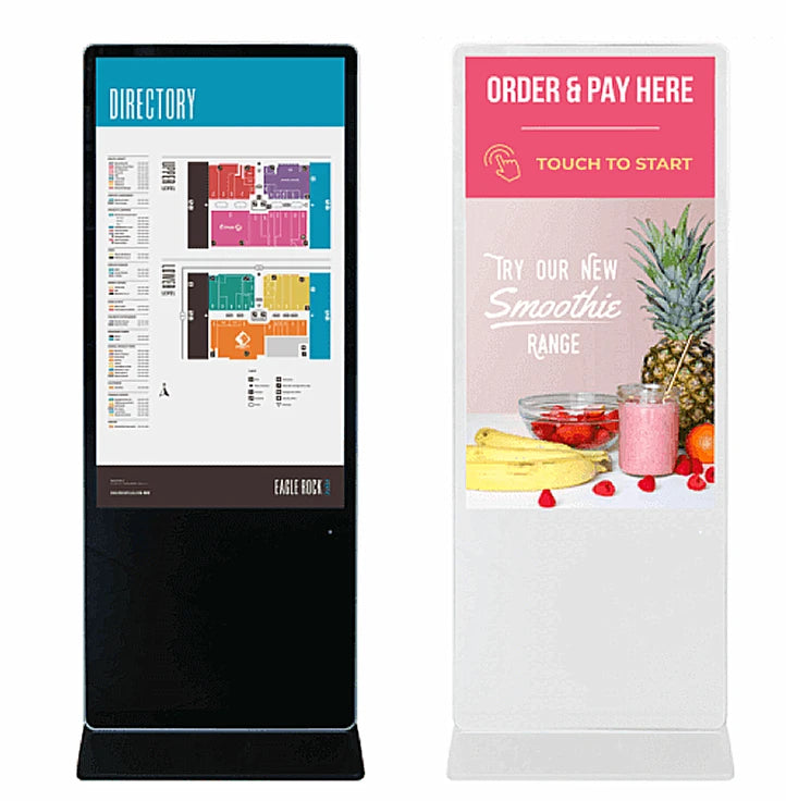 New Design Portable LCD Digital Signage Indoor Semi Outdoor Floor Stand Touch Screen Advertising Display Kiosk