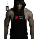 Custom Casual Cotton Summer Hooded Vest Training Tank Top Men Breathable Quick Dry Eco-Friendly Anti-Pilling Bodybuilding Muscle